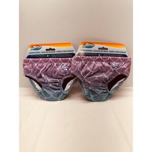 Swimways Reusable Swim Diaper 6 months 13-18 lbs Small Set of 2 Mermaid New